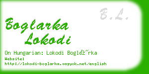boglarka lokodi business card